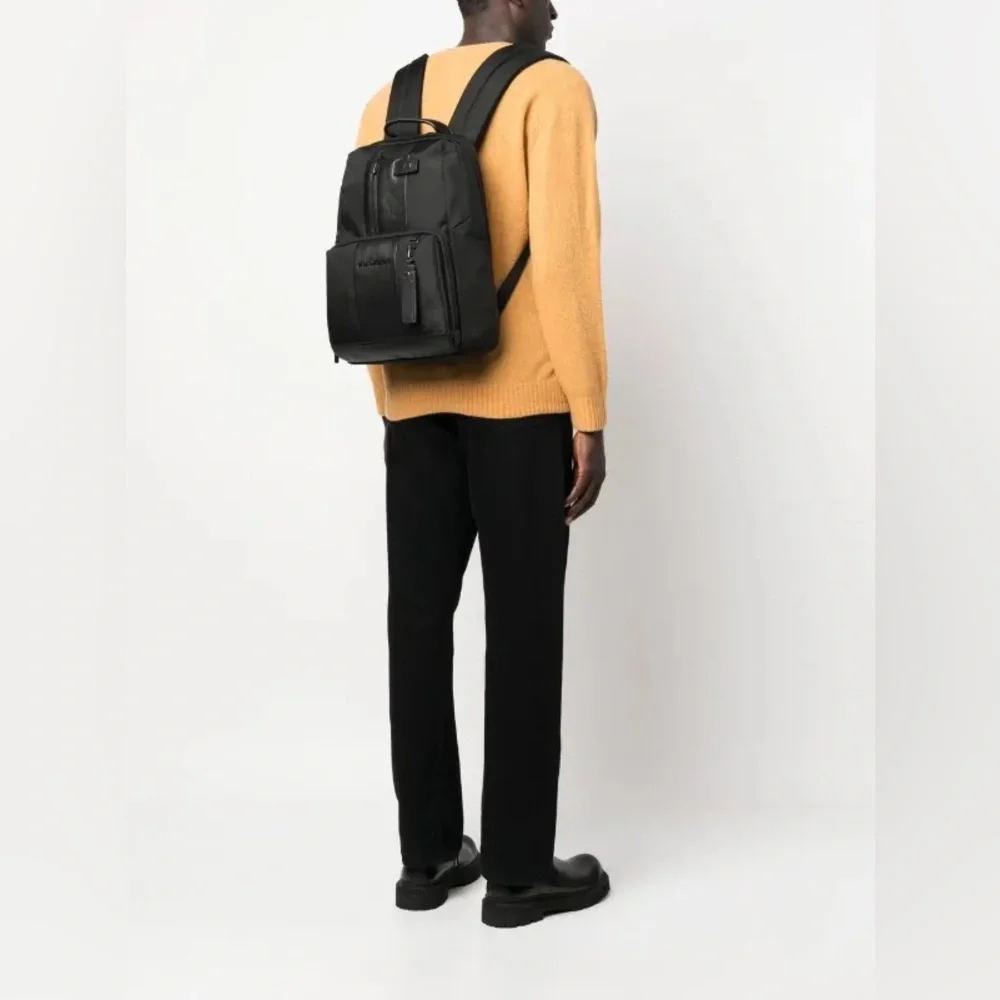 NWT PIQUADRO Bagmotic Men’s Brief Panelled Laptop Backpack in Black